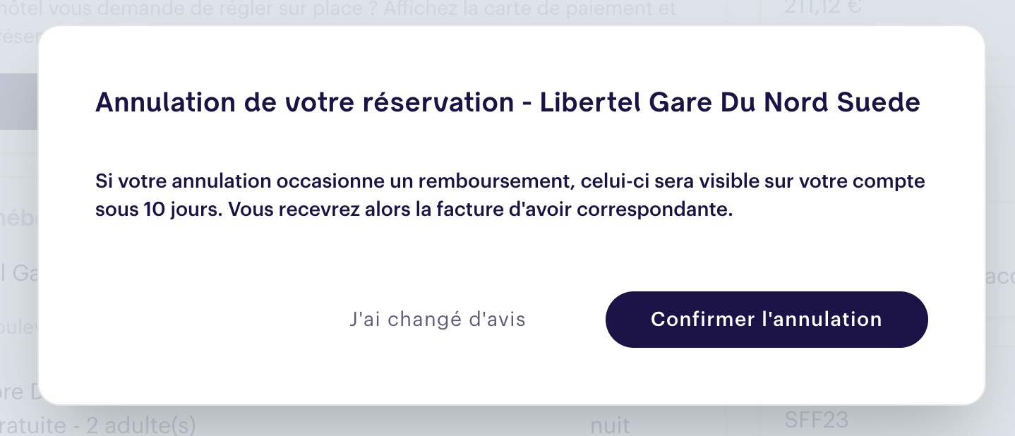 Comment annuler une réservation d