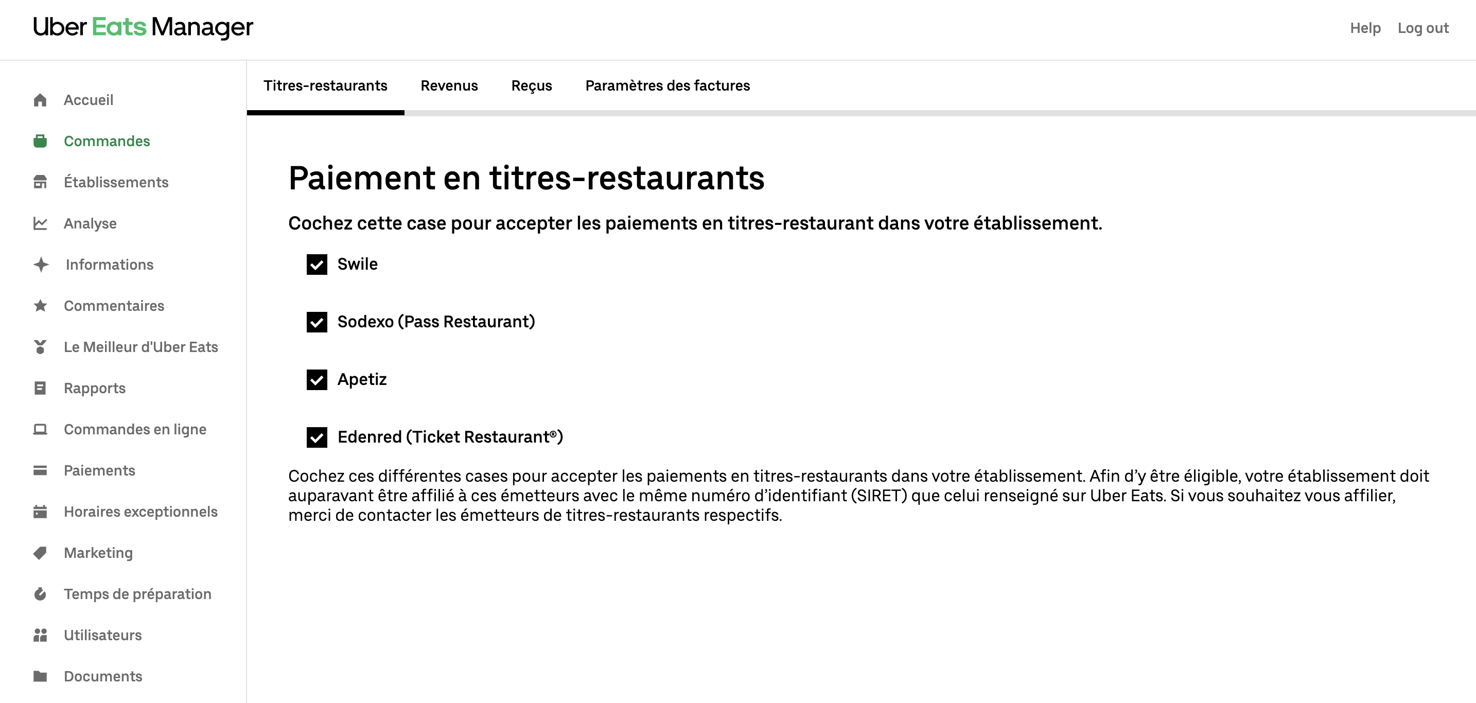 Uber Eats Comment accepter les cartes Swile sur la plateforme Uber Eats ? Aide Swile